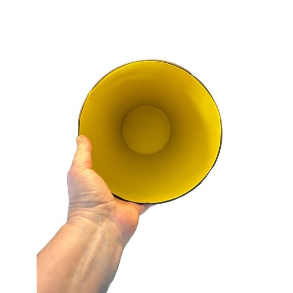 Silvestri Demdaco 2011 Katie Daisy Collection Painted Metal Cone Waste Basket 12 - Picture 4 of 9